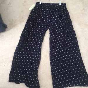 Navy wide leg pants